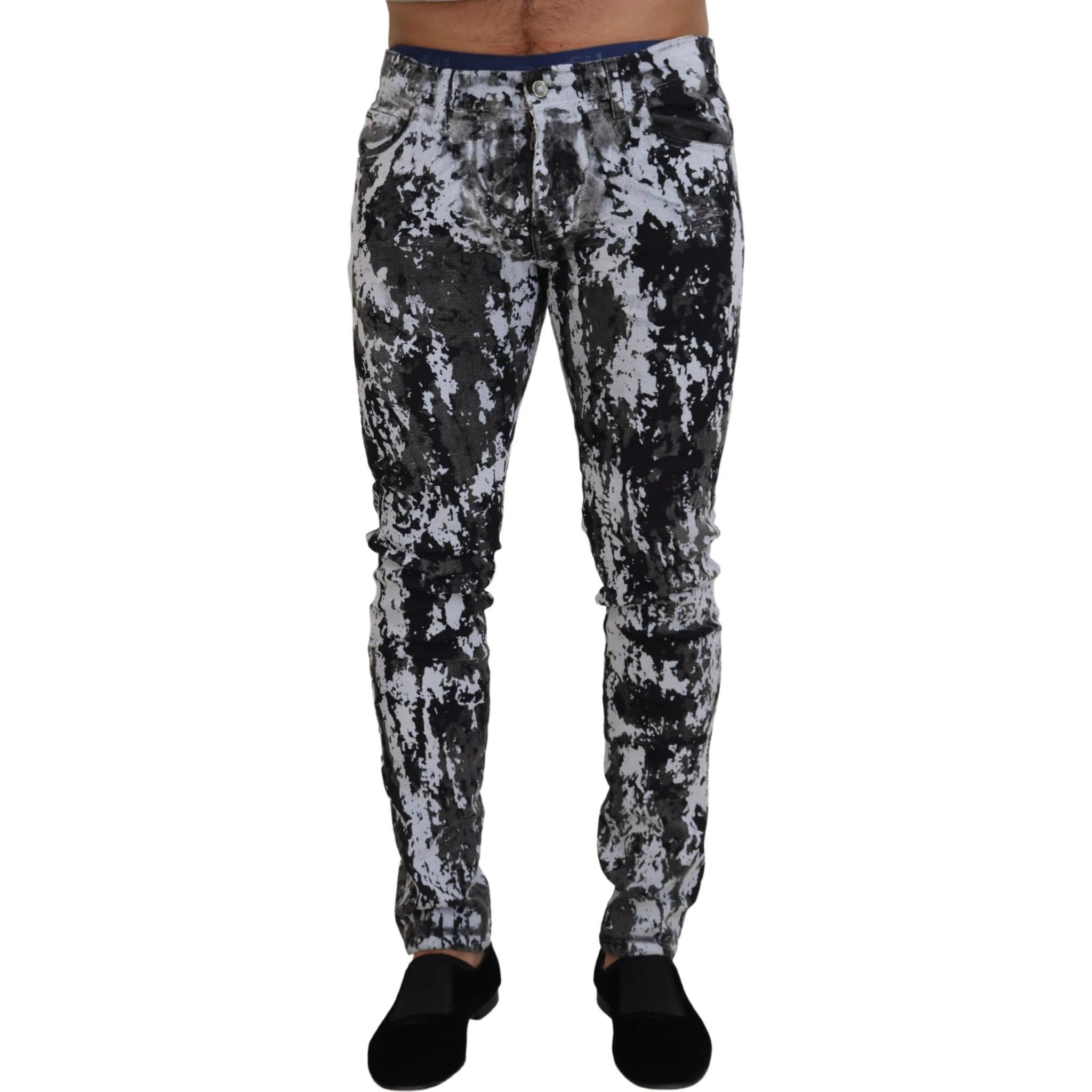 Multicolor Cotton Tie Dye Skinny Denim Jeans