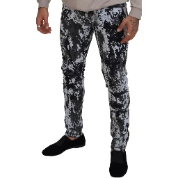 Multicolor Cotton Tie Dye Skinny Denim Jeans