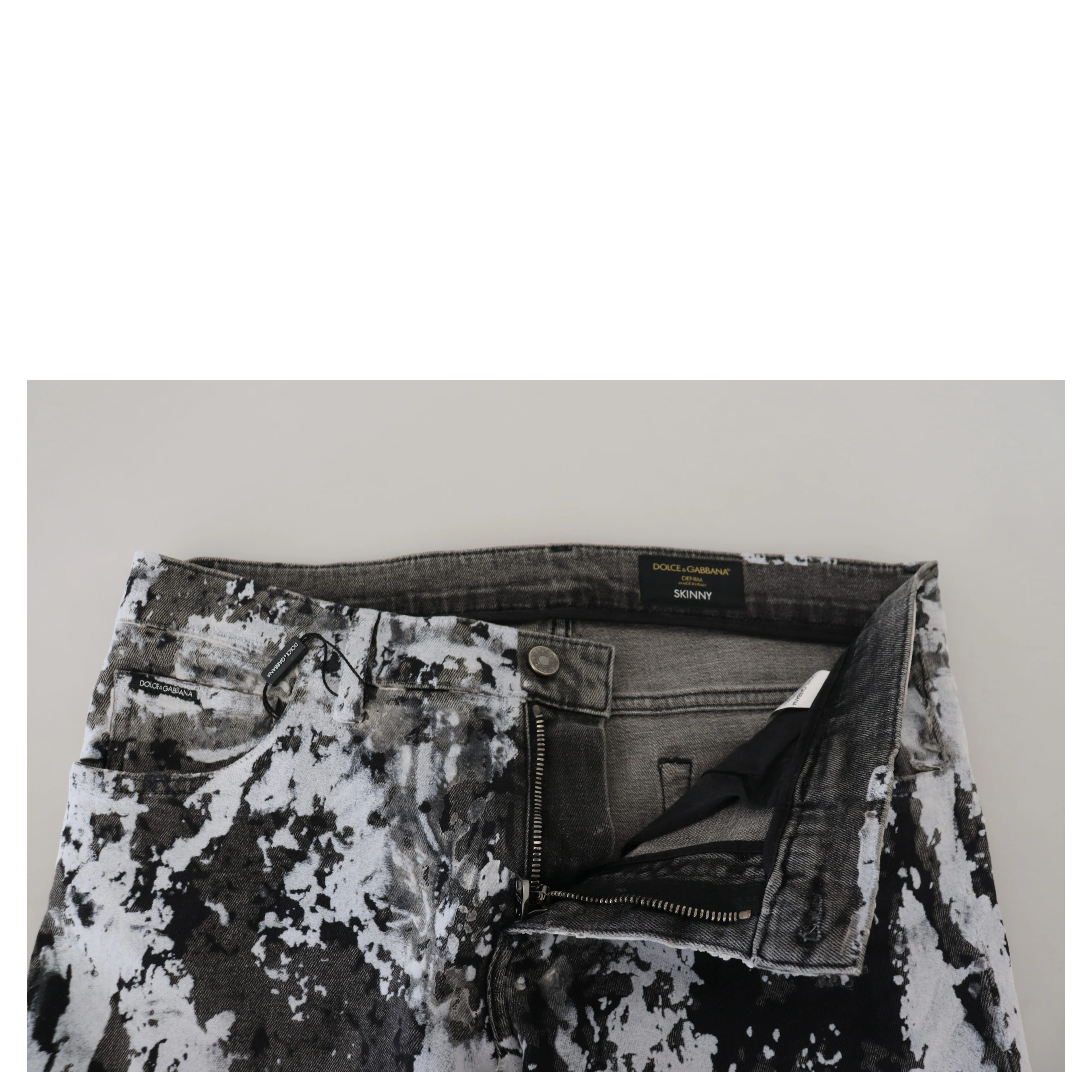 Multicolor Cotton Tie Dye Skinny Denim Jeans
