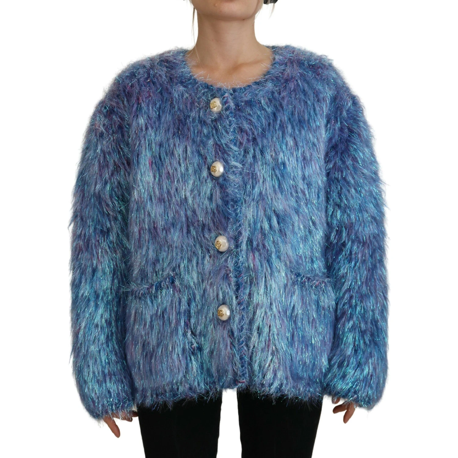 Multicolor Polyester Fringes Coat Jacket