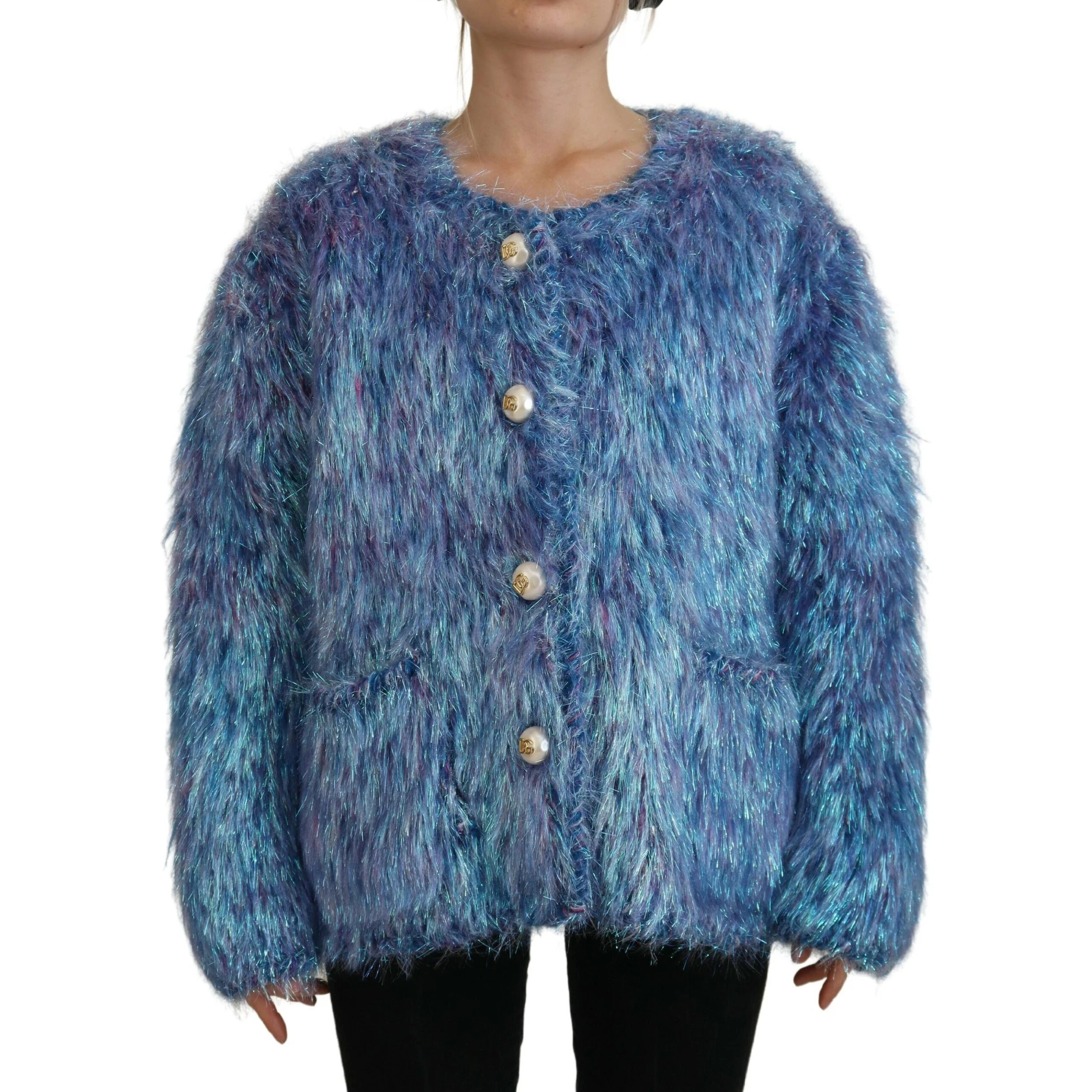 Multicolor Polyester Fringes Coat Jacket