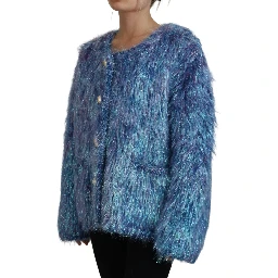 Multicolor Polyester Fringes Coat Jacket