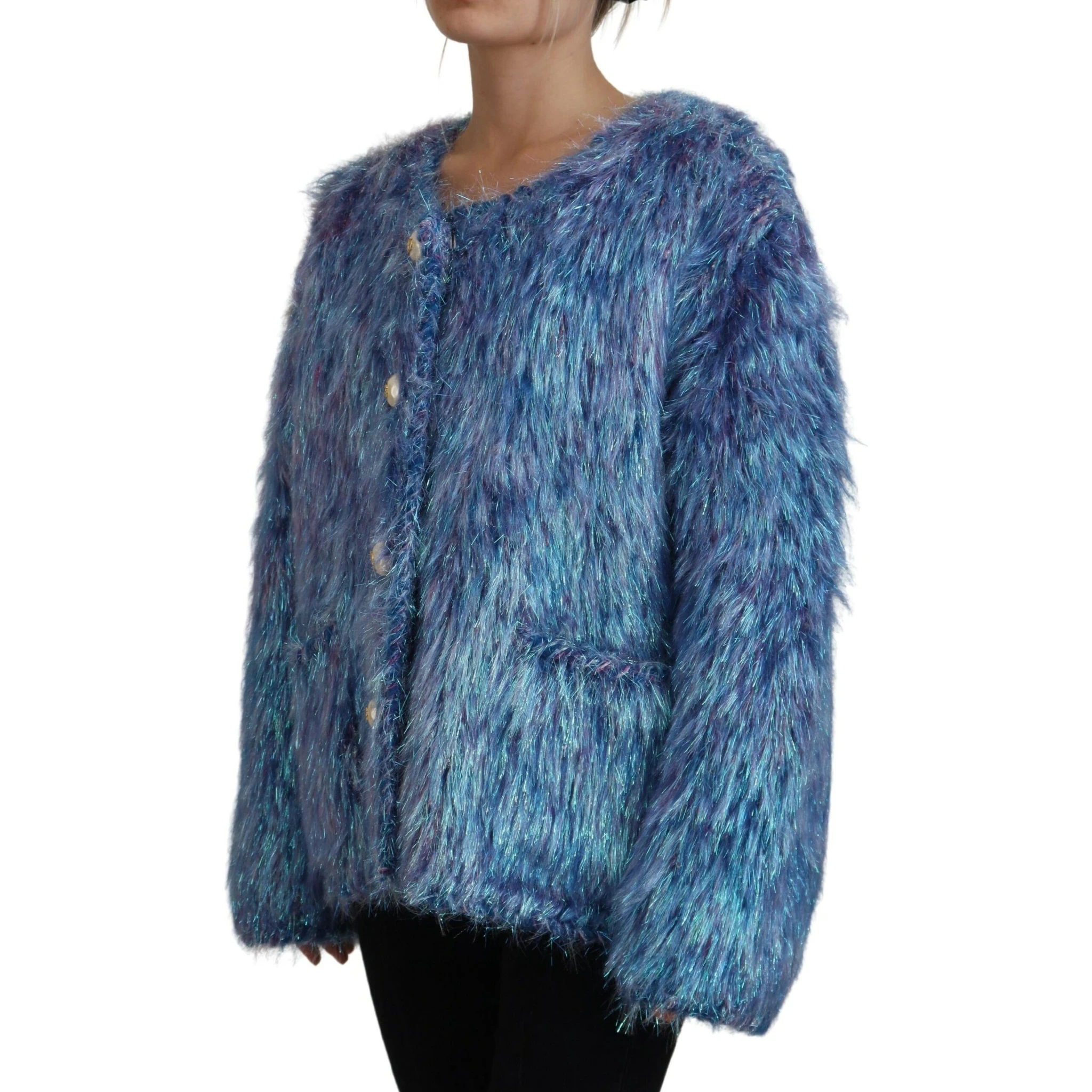 Multicolor Polyester Fringes Coat Jacket