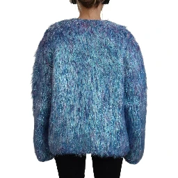 Multicolor Polyester Fringes Coat Jacket