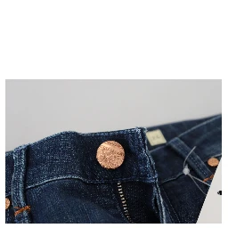 Blue Cotton Slim Fit Women Casual Denim Jeans