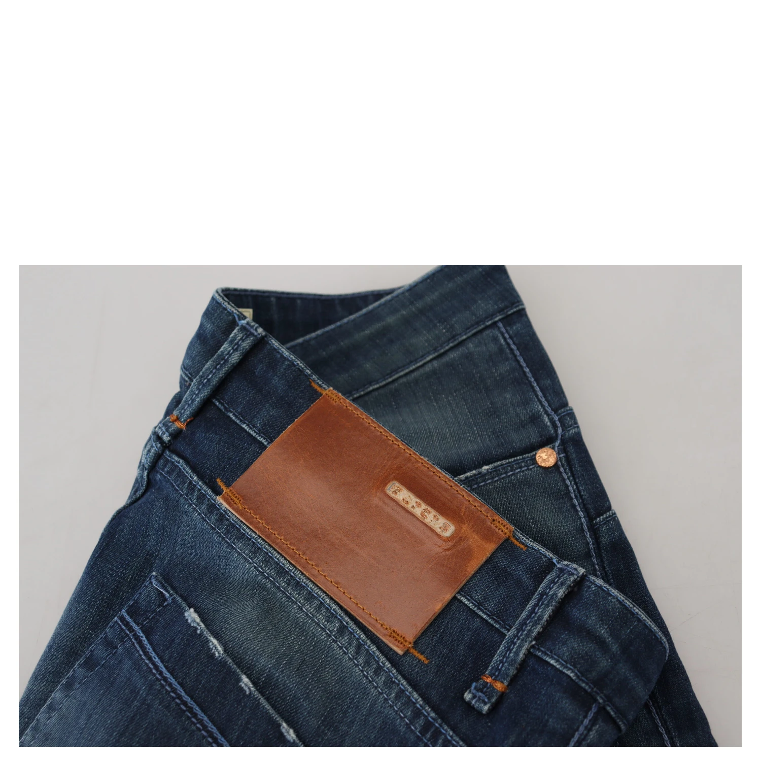 Blue Cotton Slim Fit Women Casual Denim Jeans