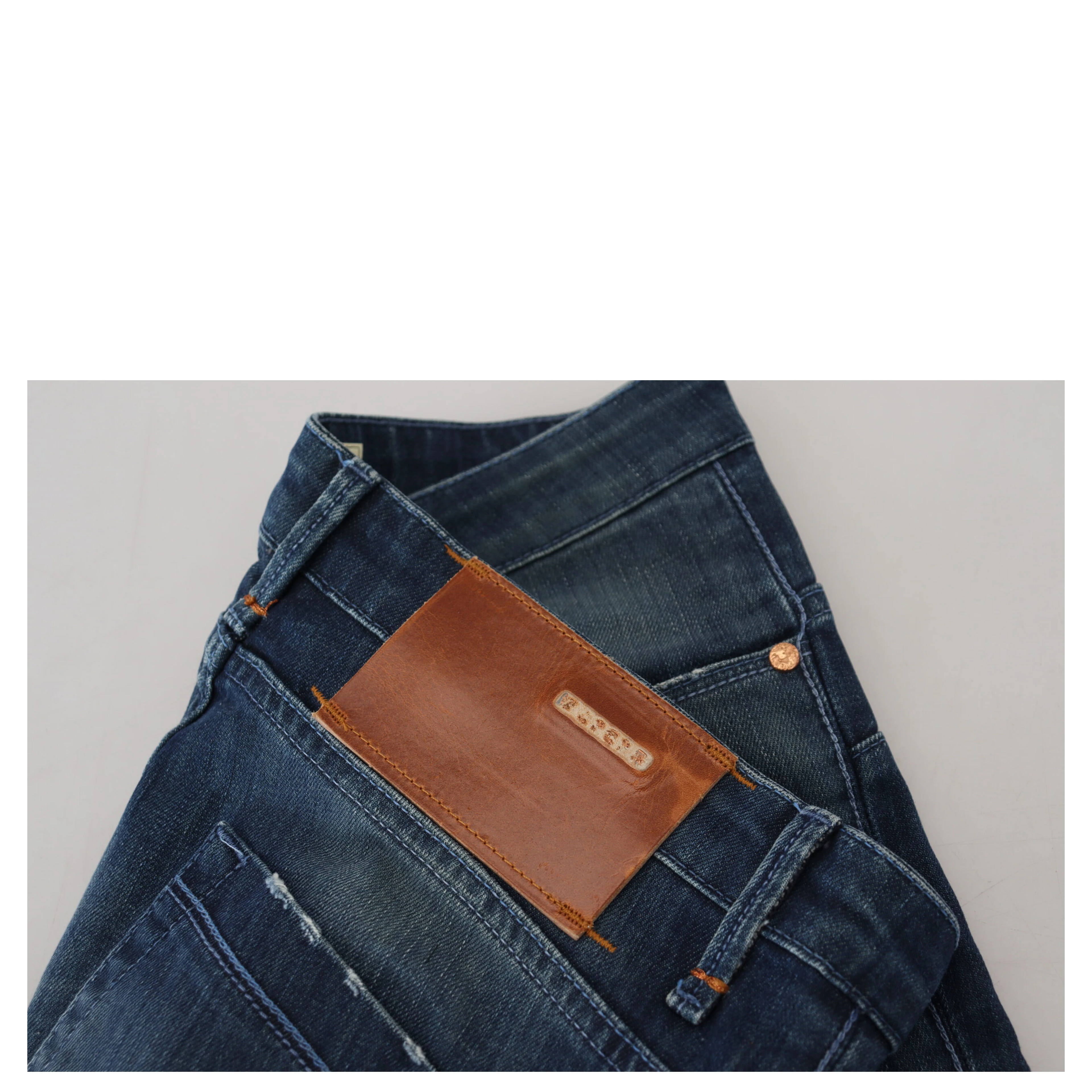 Blue Cotton Slim Fit Women Casual Denim Jeans
