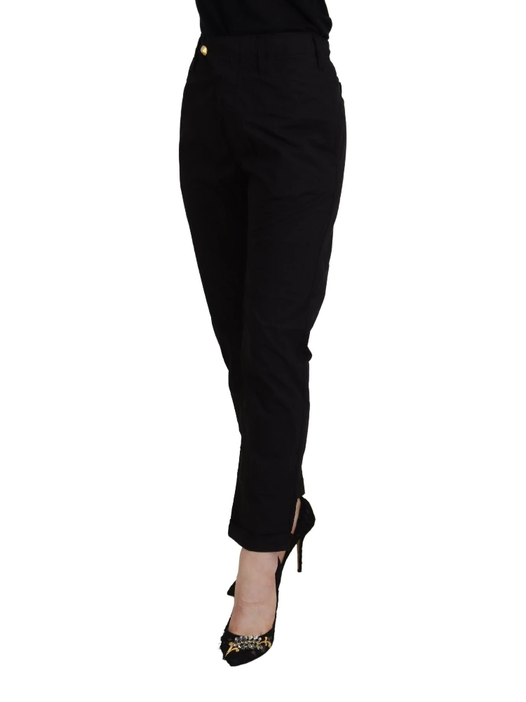 Black Cotton Baggy High Waist Women Pants alternative
