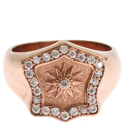 Pink Gold 925 Silver Authentic Clear Ring