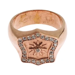 Pink Gold 925 Silver Authentic Clear Ring