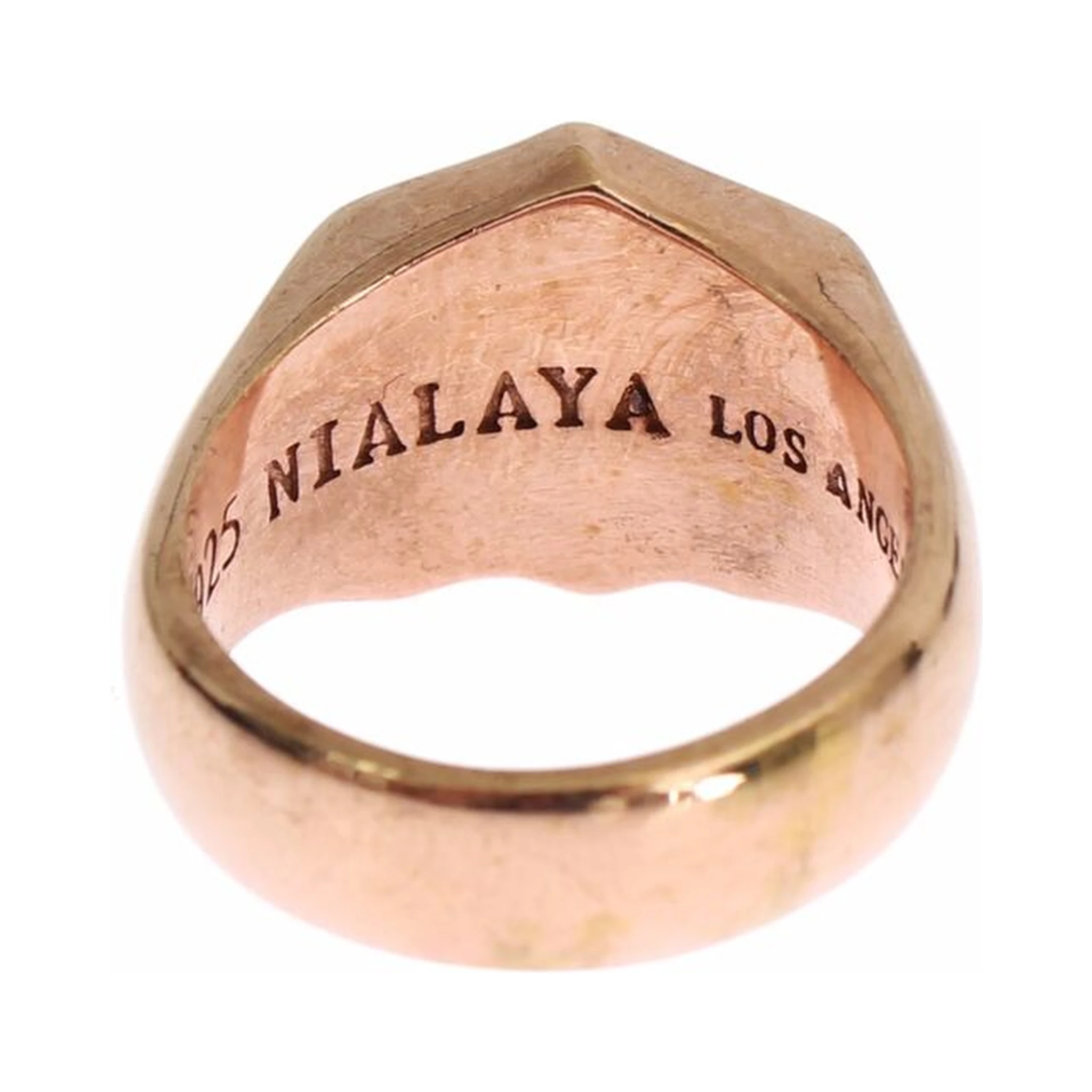 Pink Gold 925 Silver Authentic Clear Ring