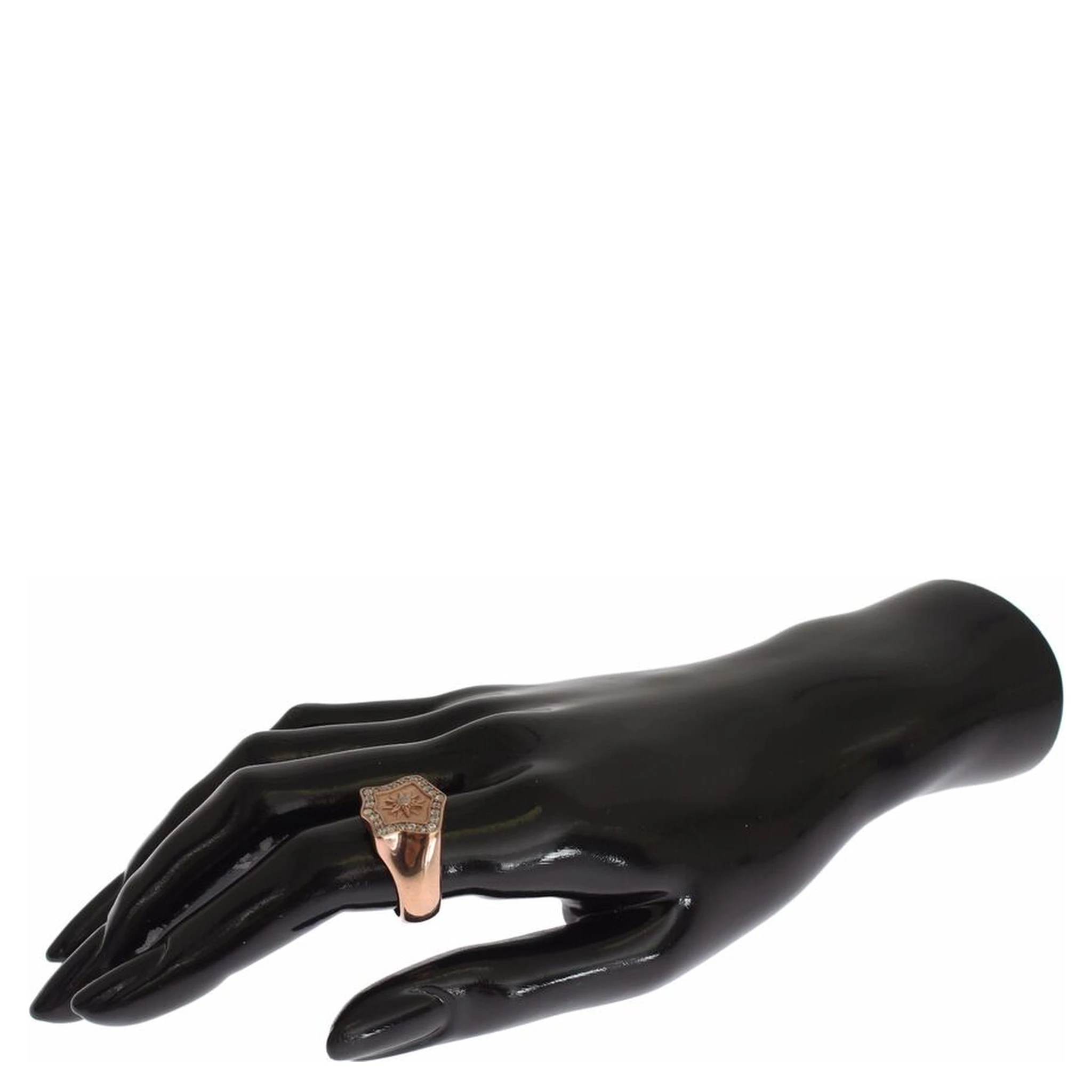 Pink Gold 925 Silver Authentic Clear Ring