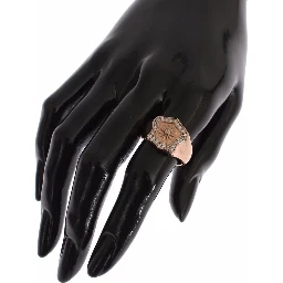 Pink Gold 925 Silver Authentic Clear Ring