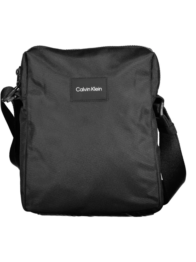 Black Polyester Shoulder Bag