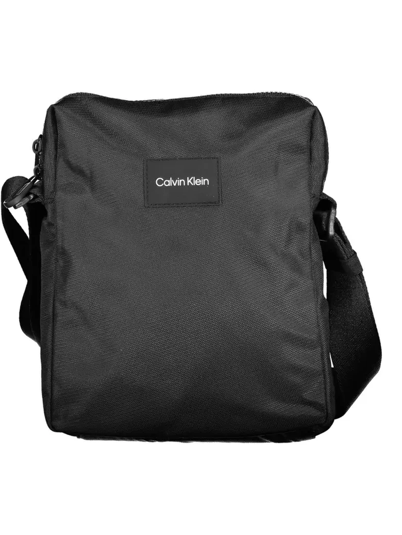 Black Polyester Shoulder Bag