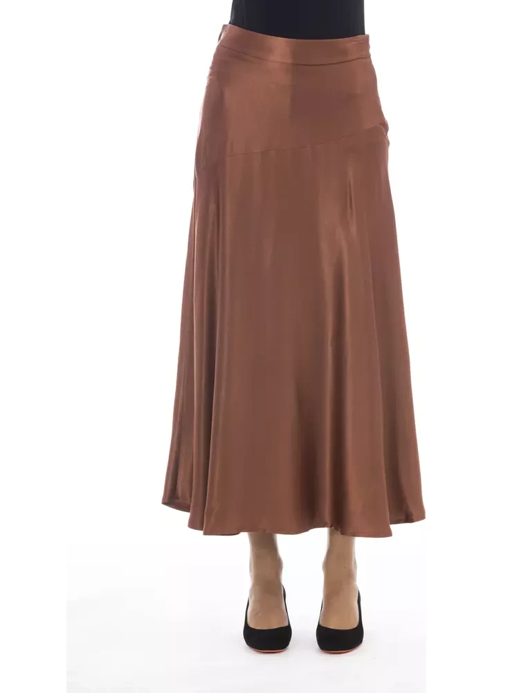 Brown Viscose Skirt