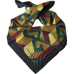 Multicolor Printed Square Handkerchief Scarf