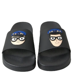 Black Slides Sandals Beach Saint Barth Shoes