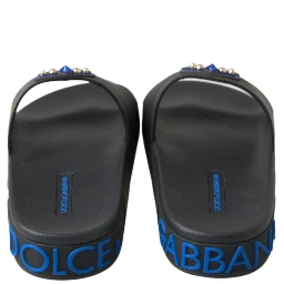 Black Slides Sandals Beach Saint Barth Shoes
