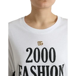 White Slogan Print Lacing Detailed T-shirt