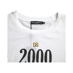 White Slogan Print Lacing Detailed T-shirt