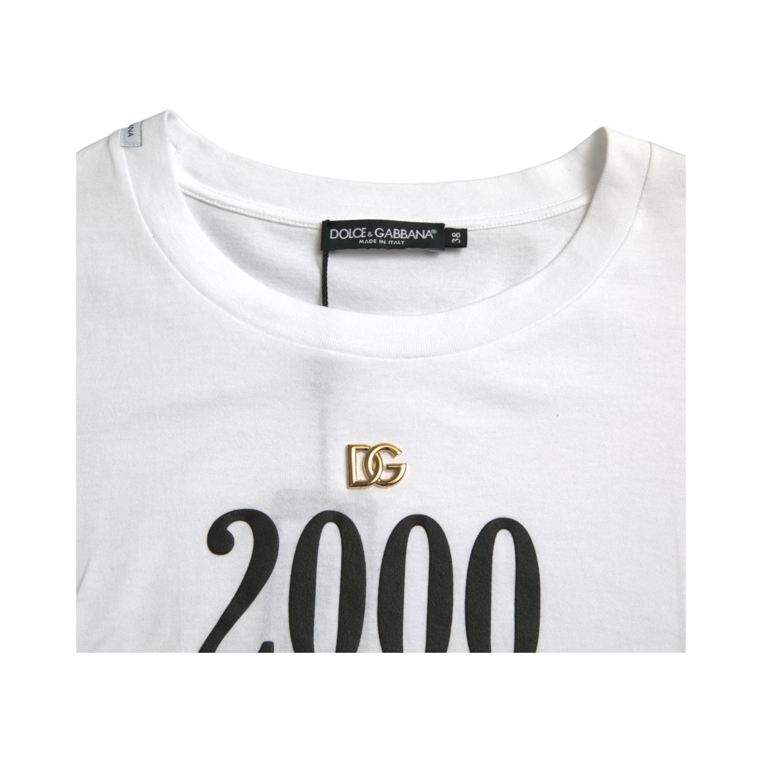 White Slogan Print Lacing Detailed T-shirt