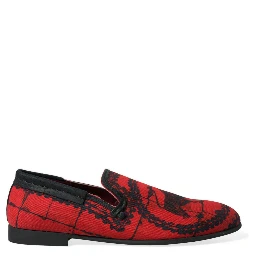 Red Black Torero Loafers Slippers Men Shoes