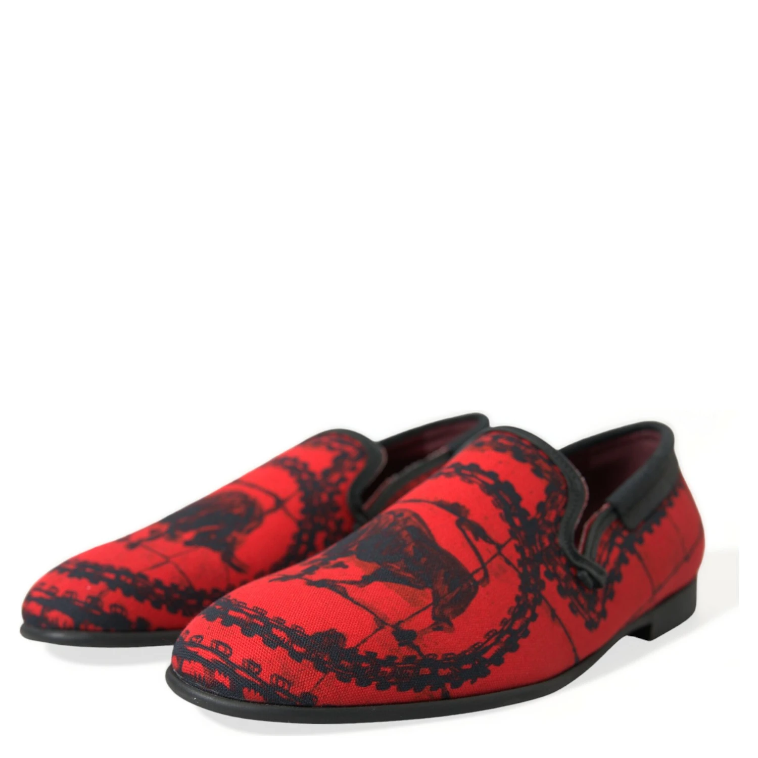 Red Black Torero Loafers Slippers Men Shoes