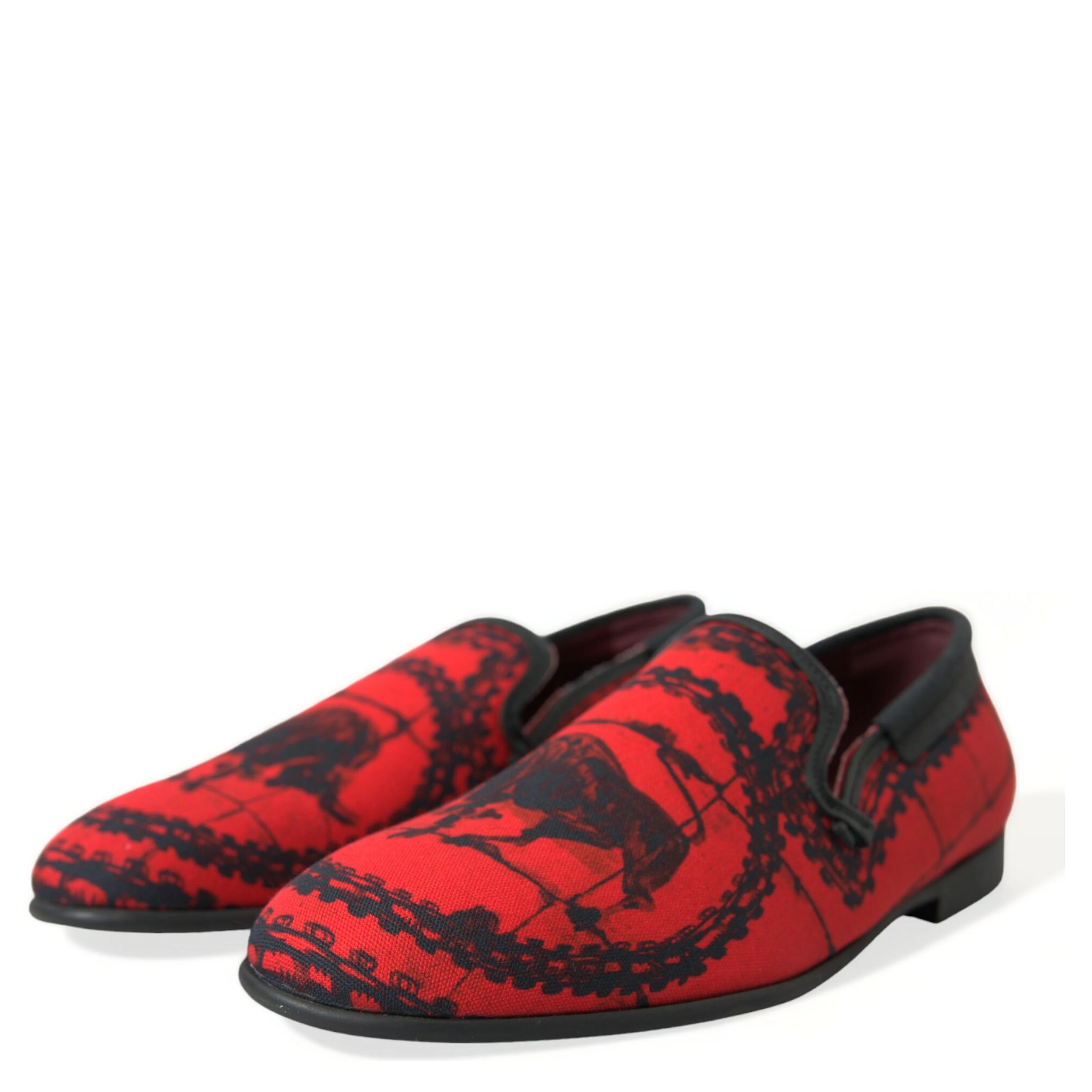 Red Black Torero Loafers Slippers Men Shoes