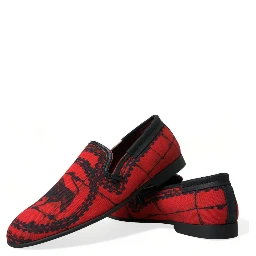 Red Black Torero Loafers Slippers Men Shoes