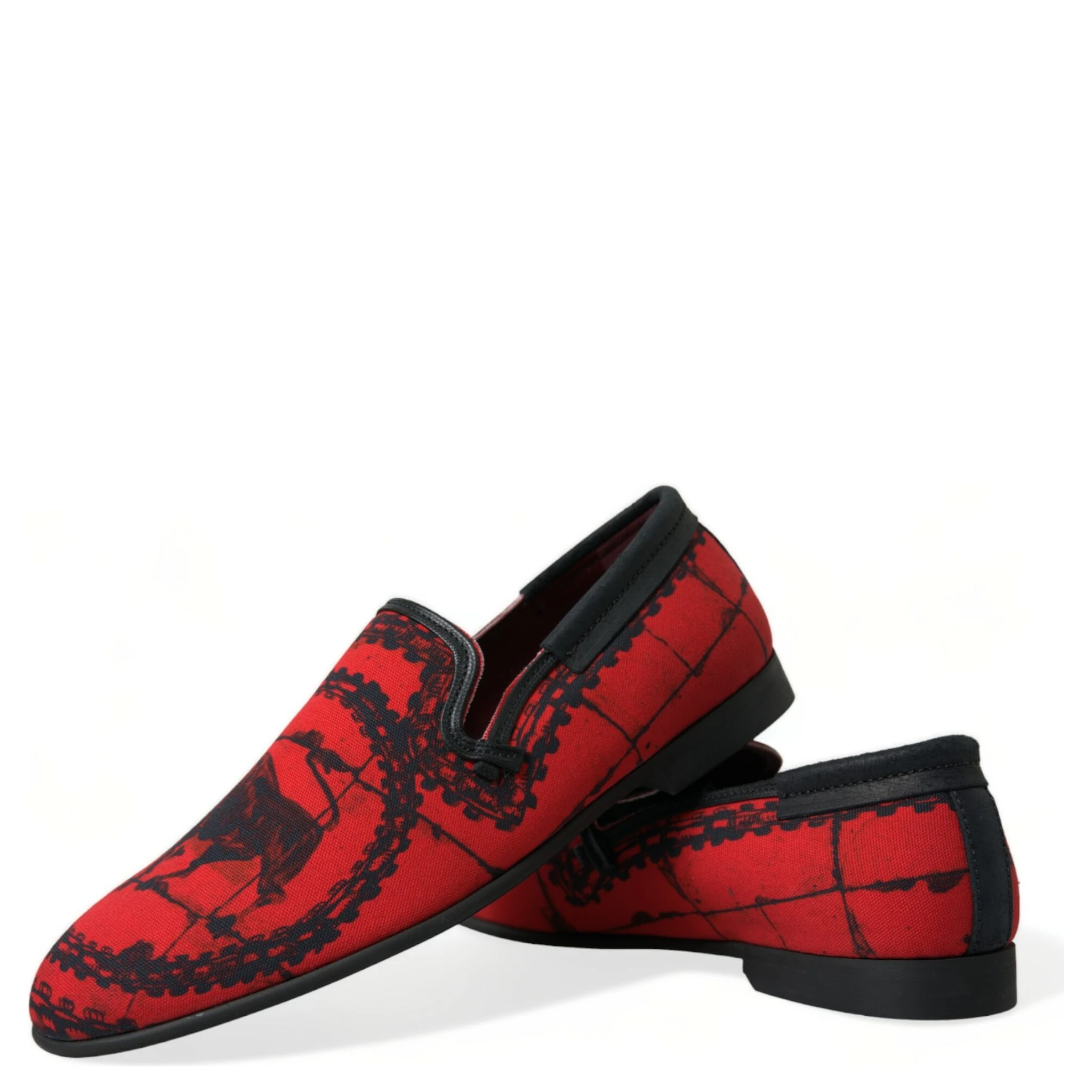 Red Black Torero Loafers Slippers Men Shoes