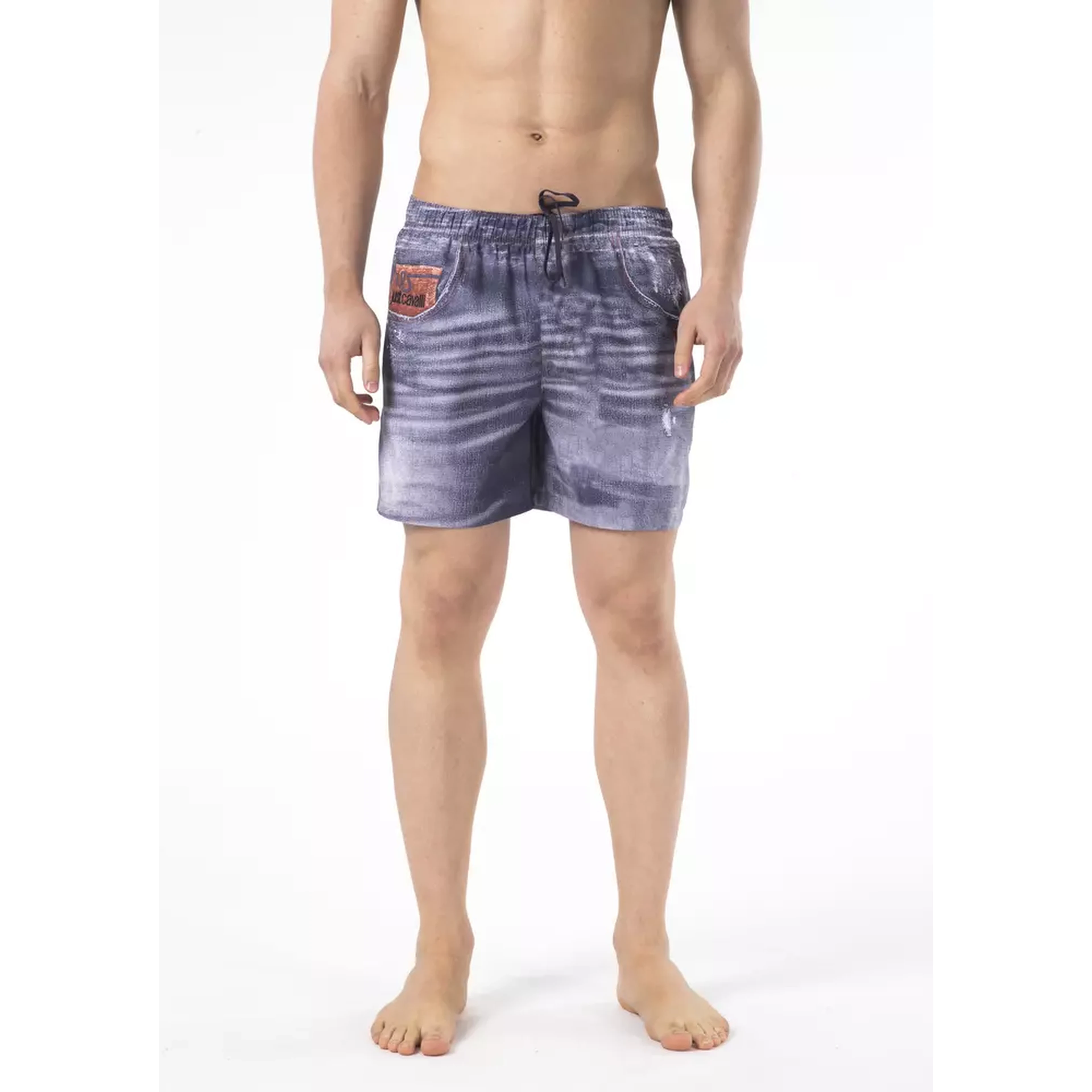 Blue Polyester Swimwear