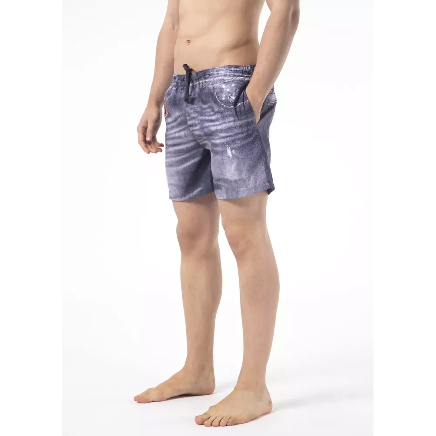Blue Polyester Swimwear