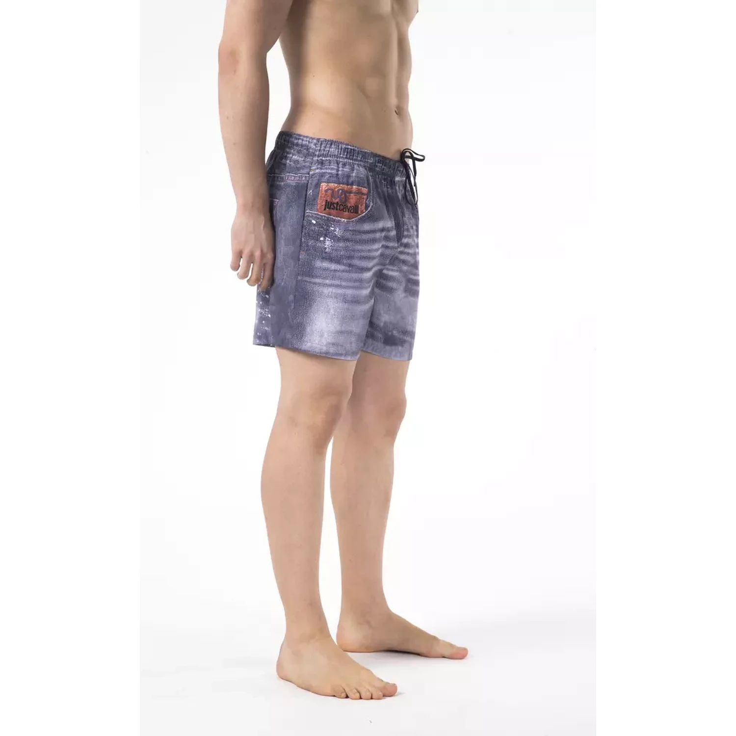 Blue Polyester Swimwear