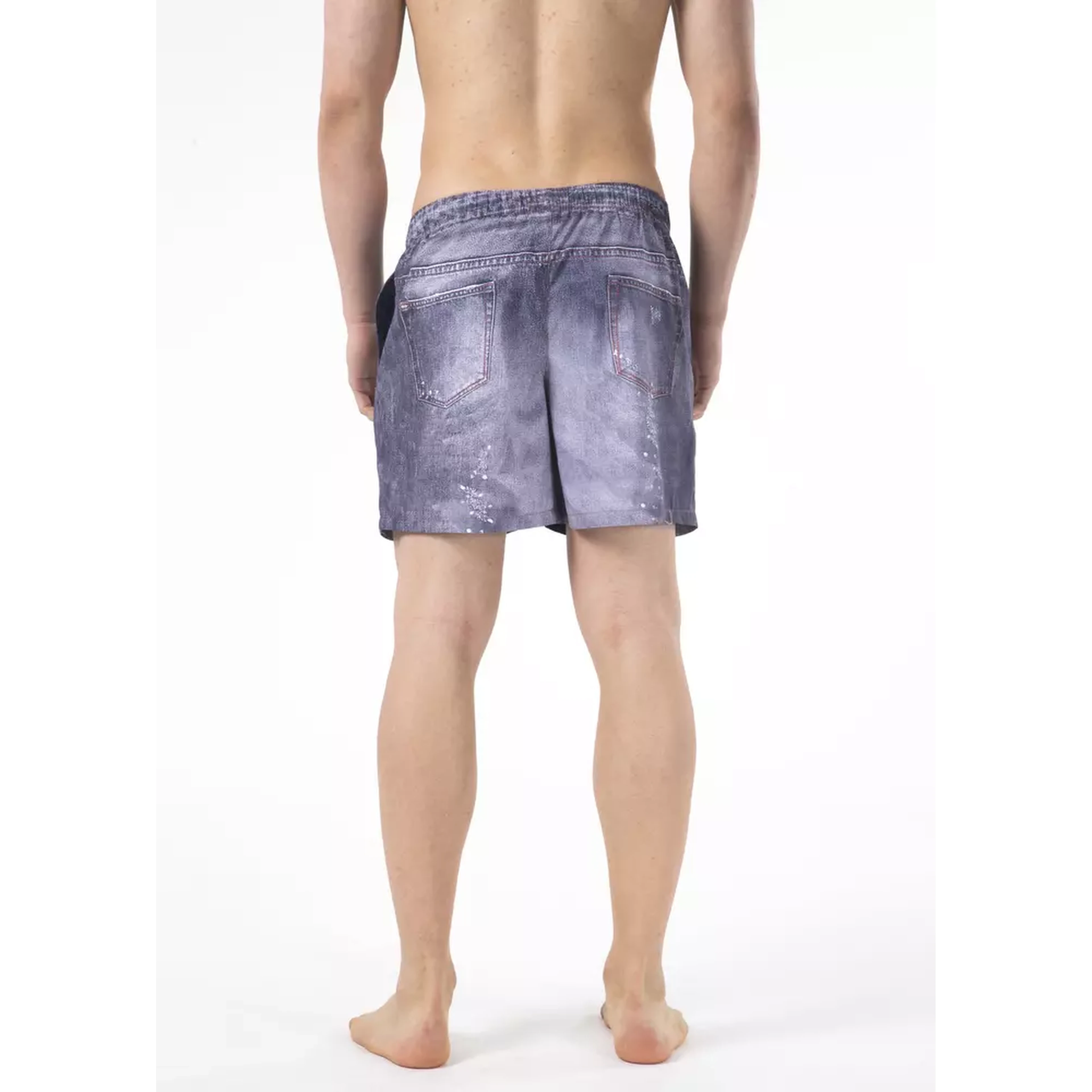 Blue Polyester Swimwear