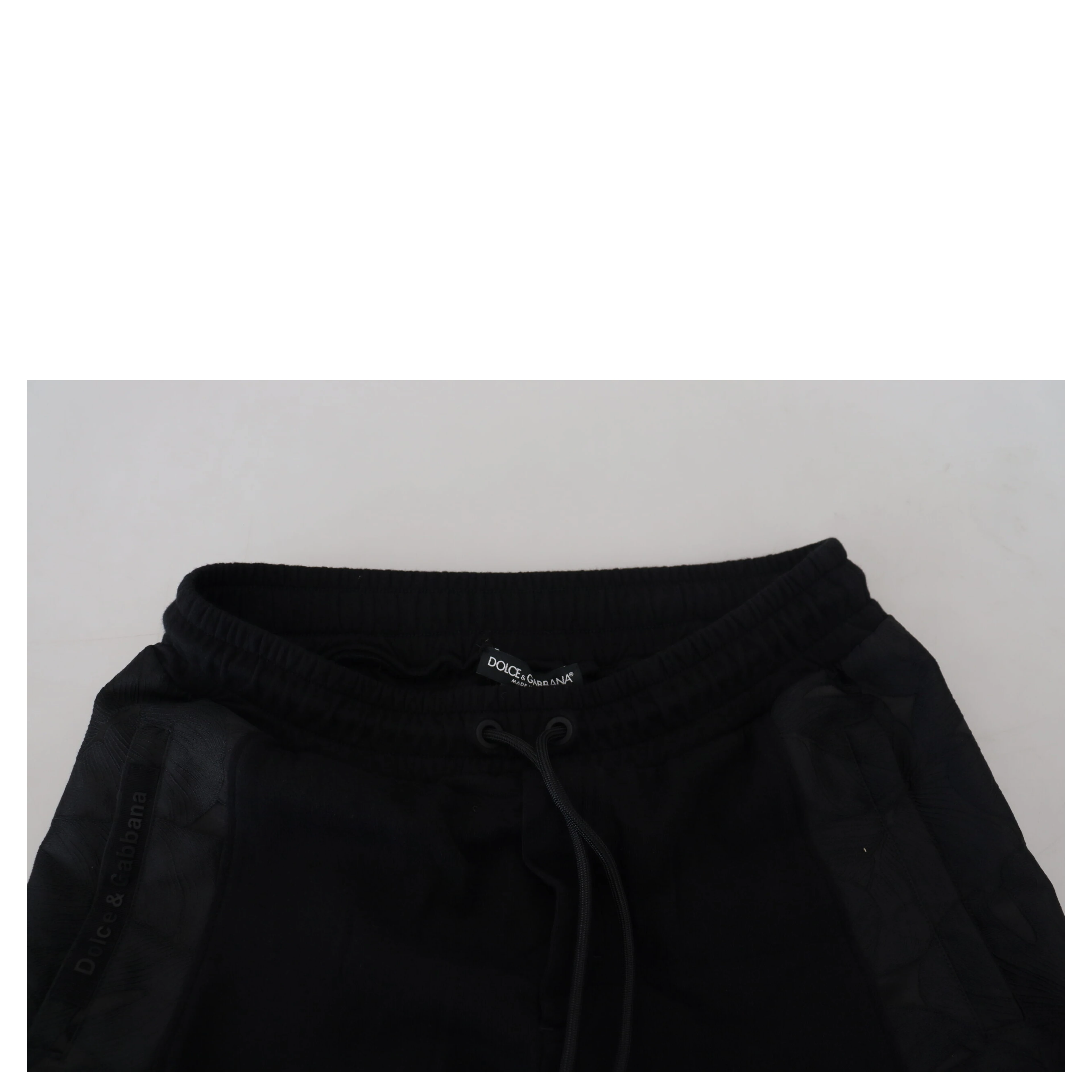 Black Polyester Skinny Jogger Men Pants