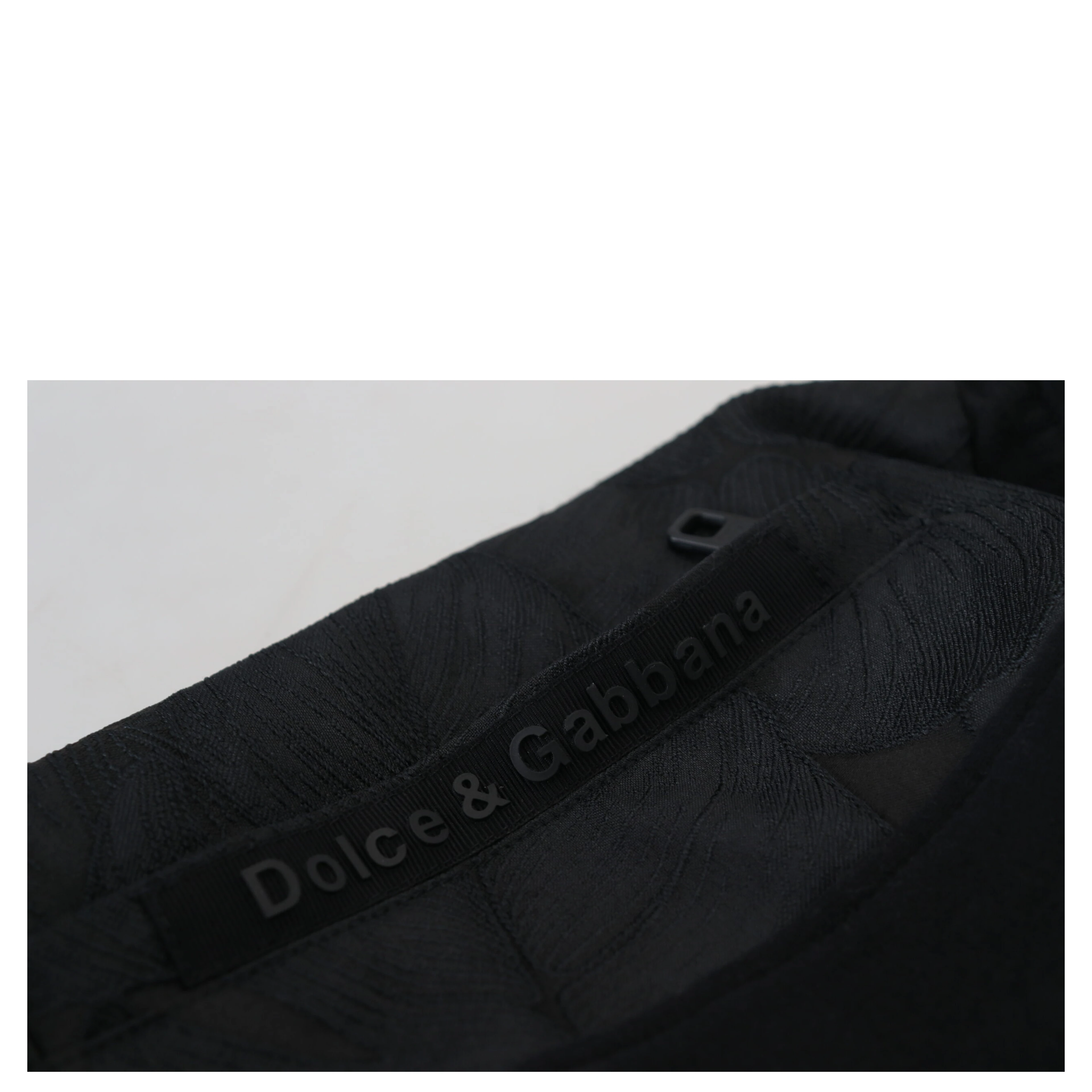 Black Polyester Skinny Jogger Men Pants