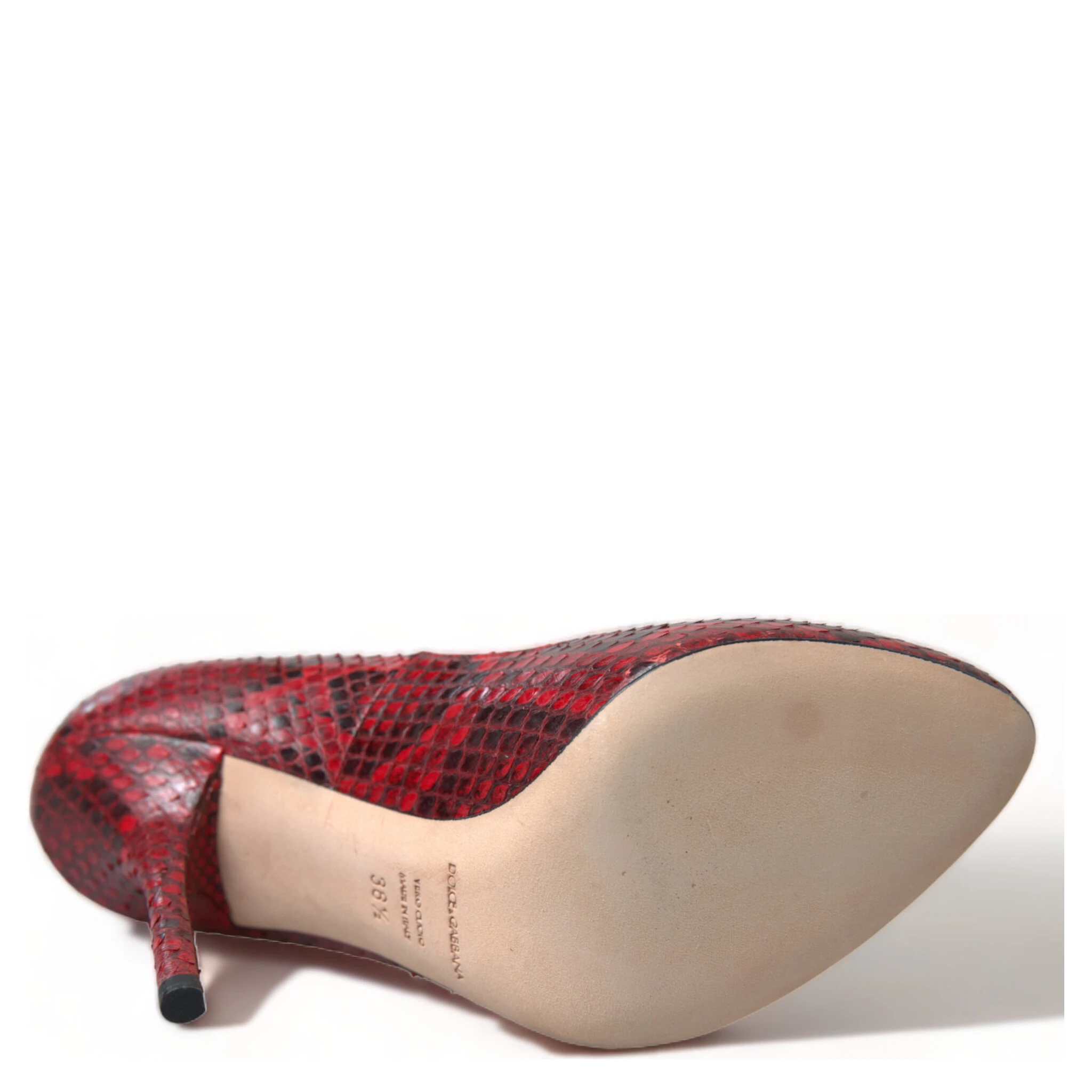 Red Ayers Leather Lace Socks Pumps Shoes