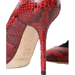 Red Ayers Leather Lace Socks Pumps Shoes