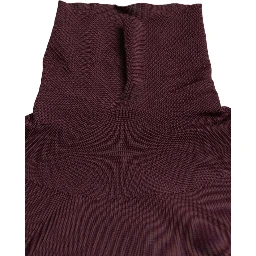 Maroon Viscose Turtleneck Pullover Sweater