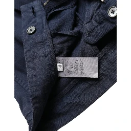 Dark Blue Cotton Stretch Slim Fit Dress Pants