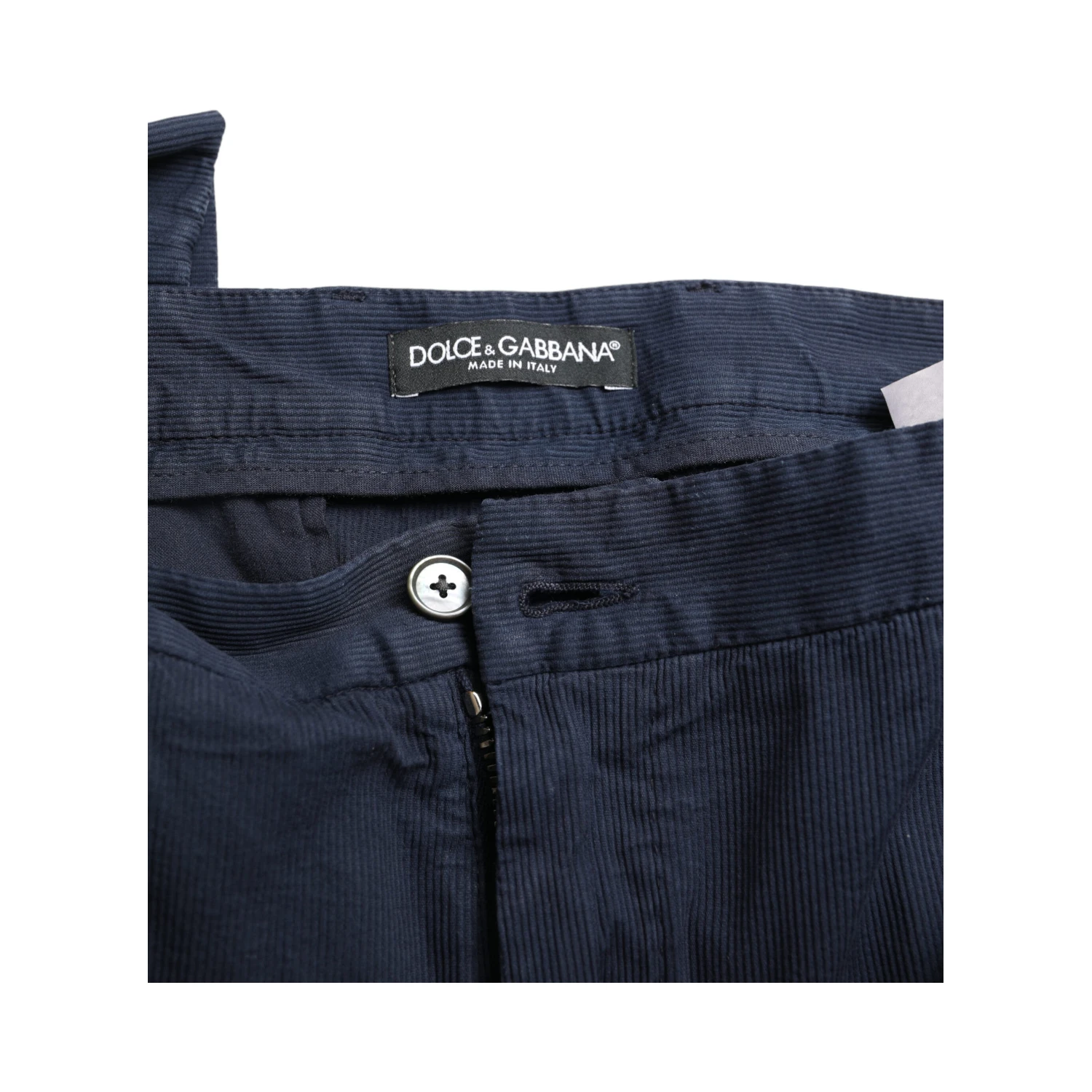 Dark Blue Cotton Stretch Slim Fit Dress Pants