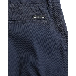 Dark Blue Cotton Stretch Slim Fit Dress Pants