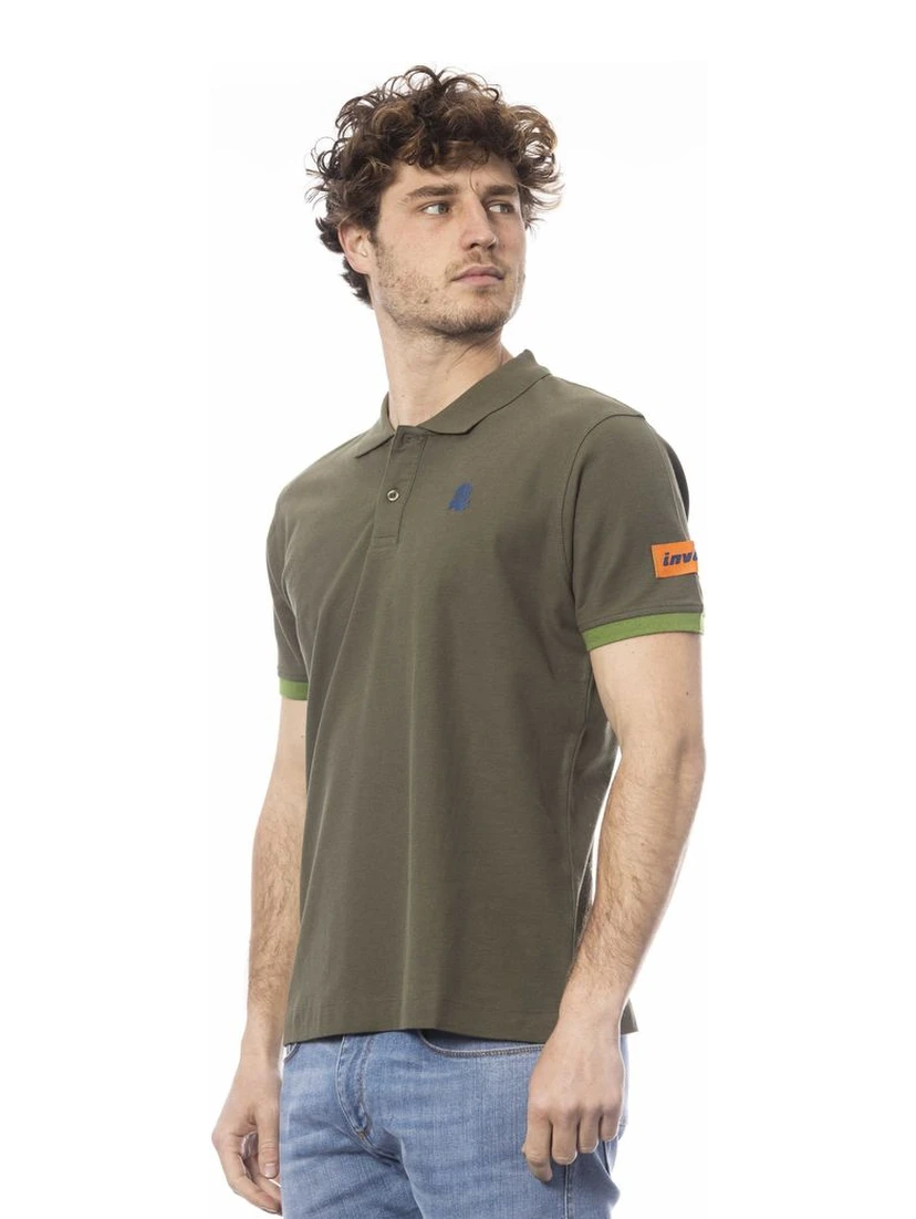 Green Cotton Polo Shirt