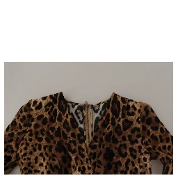 Brown Leopard Wrap A-line Maxi Viscose Dress