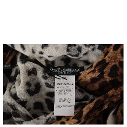 Brown Leopard Wrap A-line Maxi Viscose Dress