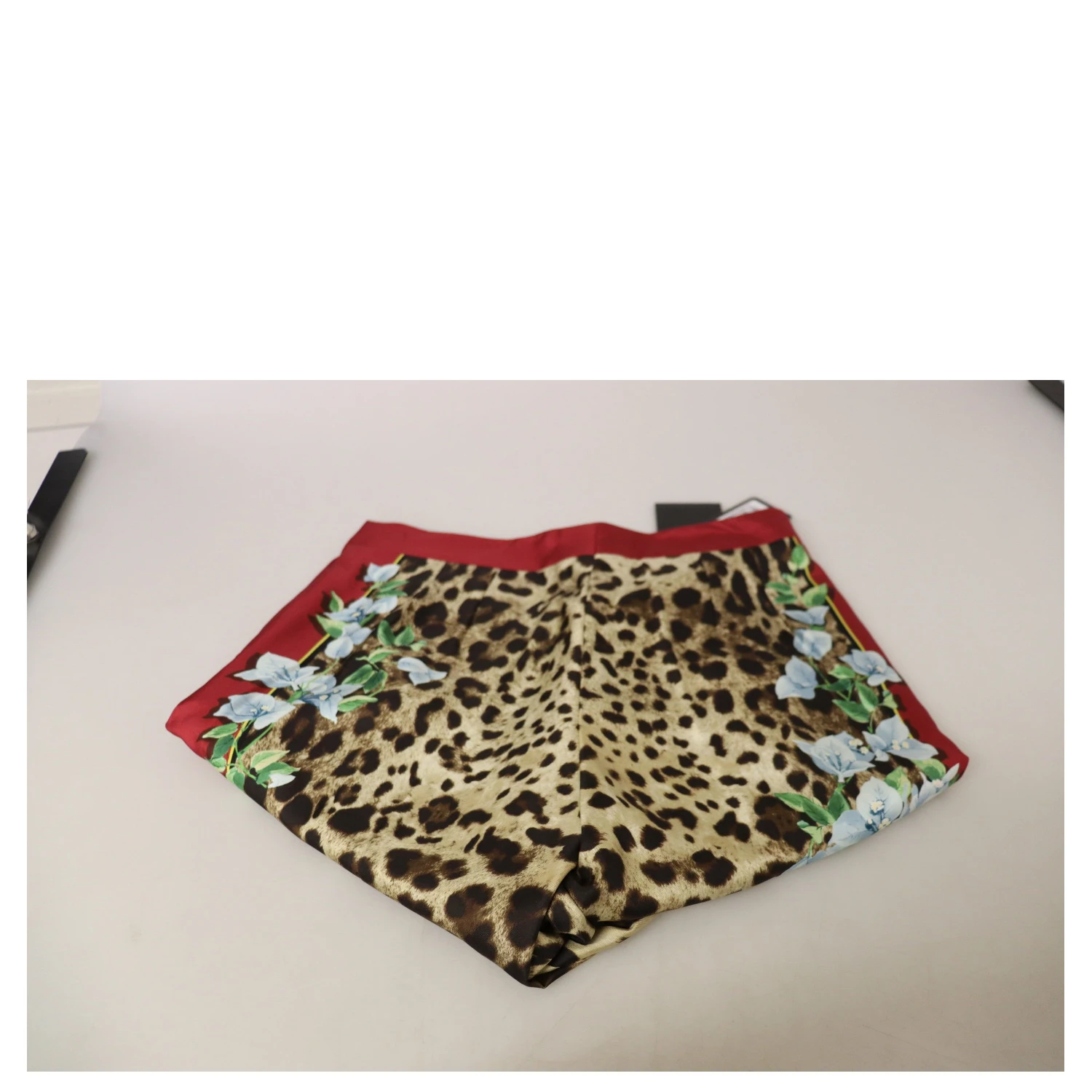 Multicolor Leopard Flora Printed Mid Waist Trouser Pants