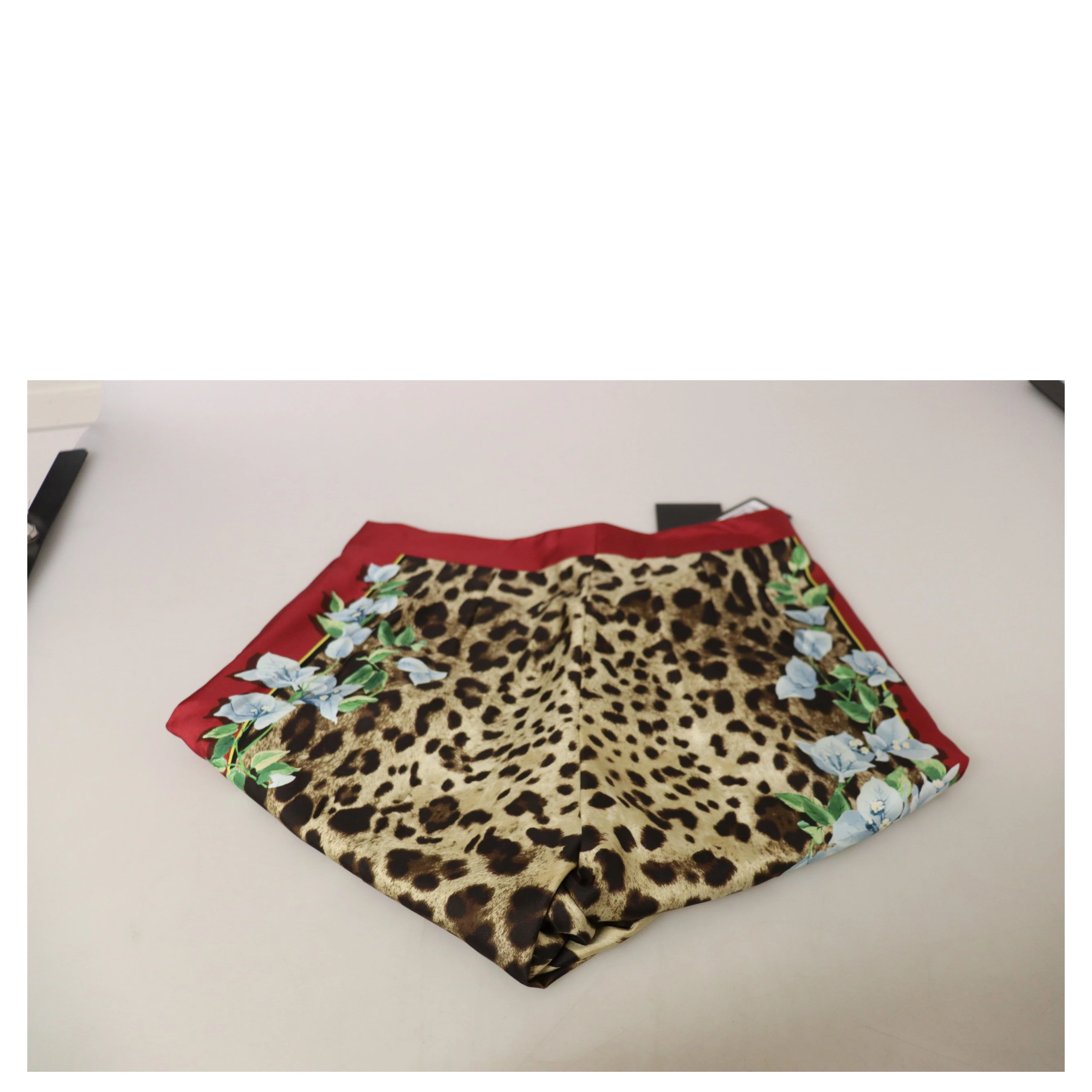 Multicolor Leopard Flora Printed Mid Waist Trouser Pants
