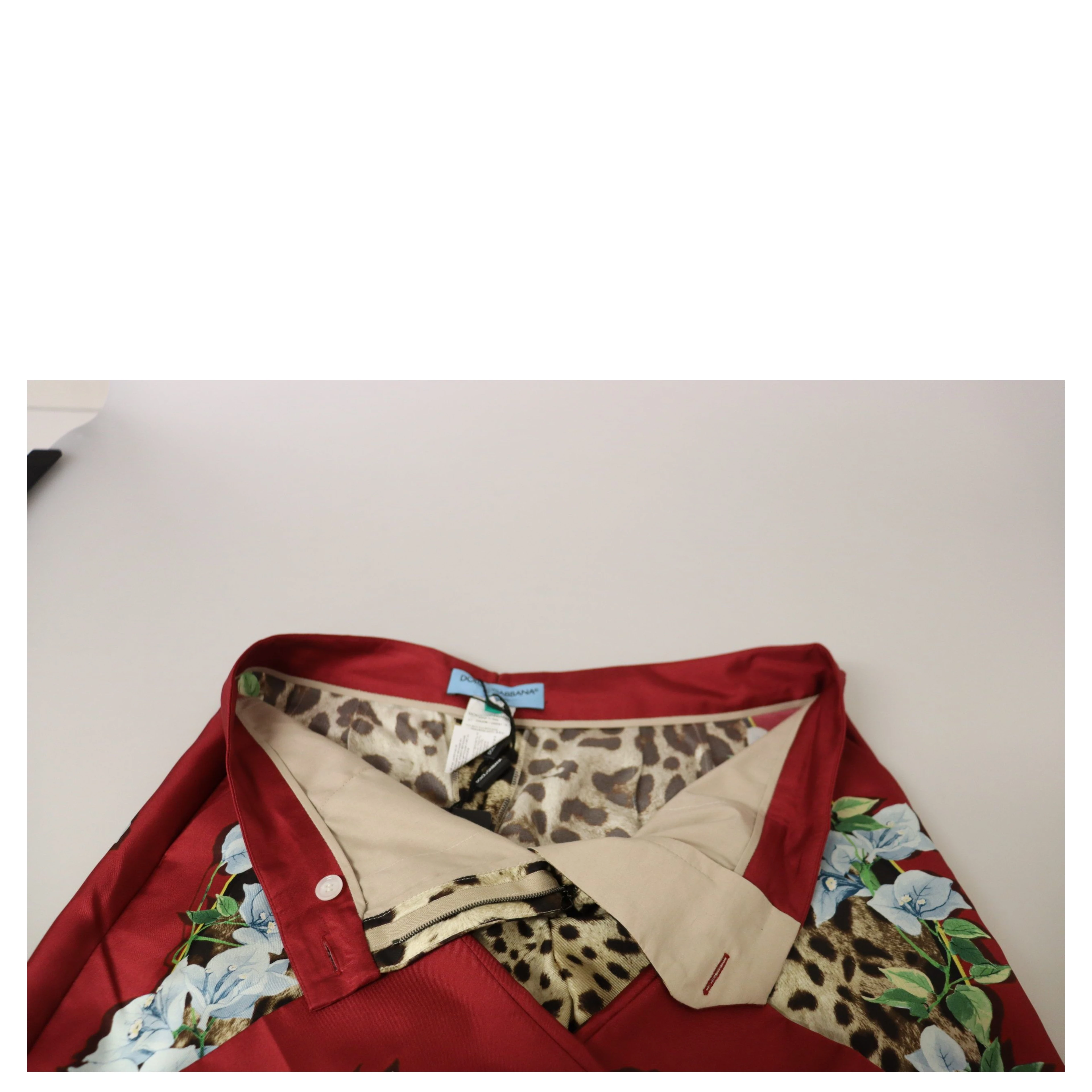 Multicolor Leopard Flora Printed Mid Waist Trouser Pants