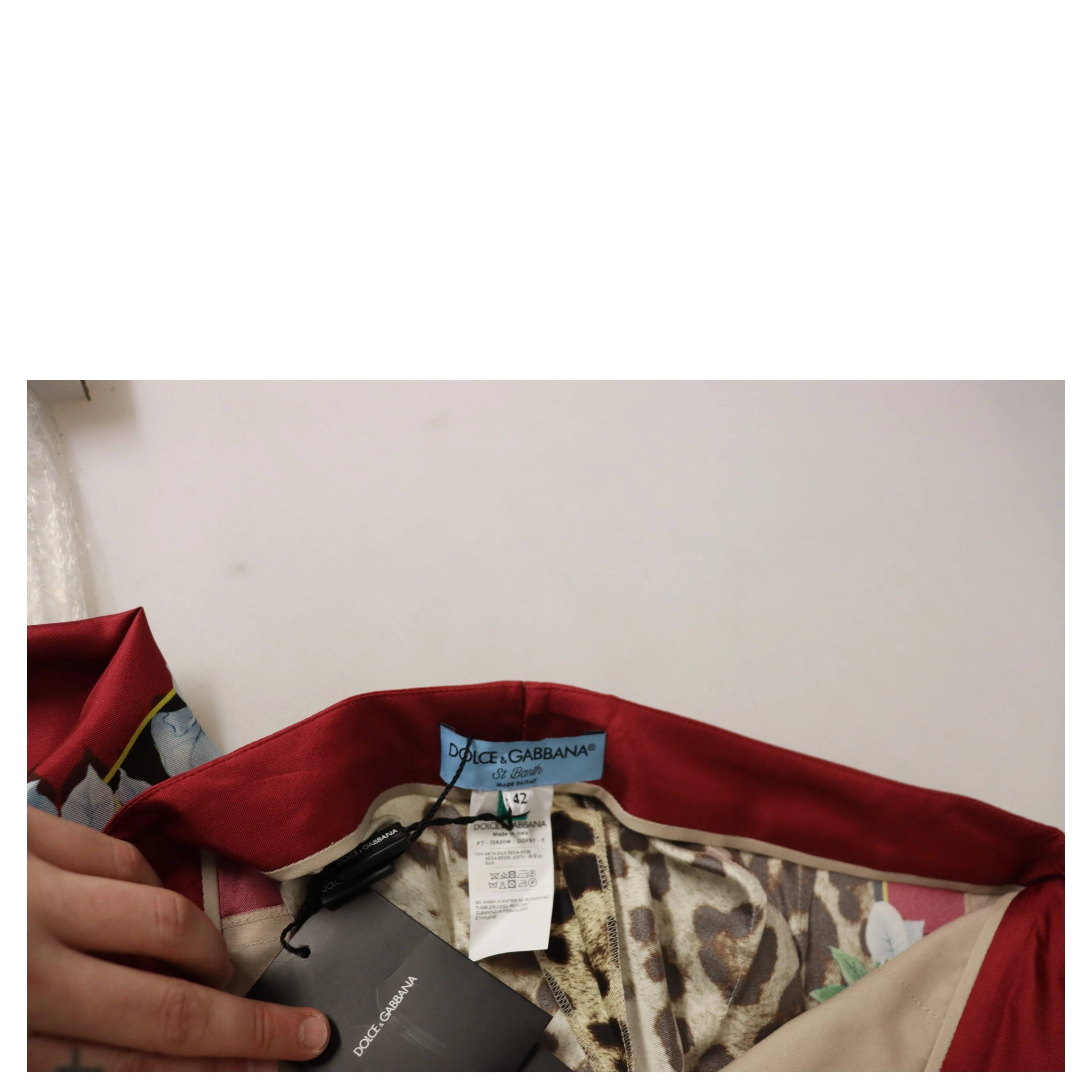 Multicolor Leopard Flora Printed Mid Waist Trouser Pants